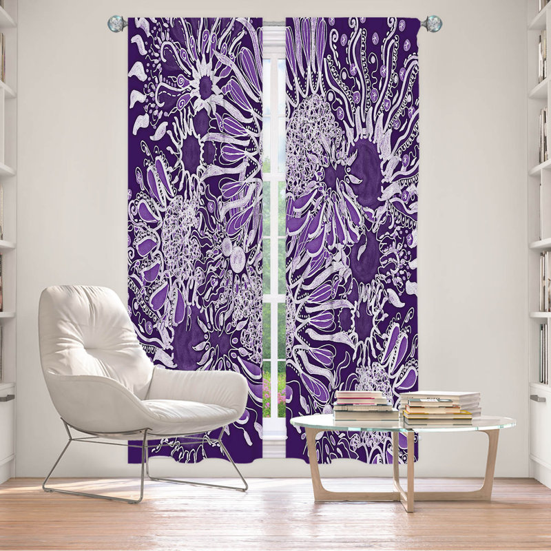 La paire de rideaux obscurcissant en polyester Barcomb filtre la plupart des rideaux de lumière, L 20 po x L 82 po, Mauve