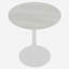 Table basse de 27,6 pouces de style Mid-Century moderne, pouvant accueillir de 2 à 4 personnes, dotée d'un plateau rond en marbre veiné de blanc, parfaite pour divers espaces.