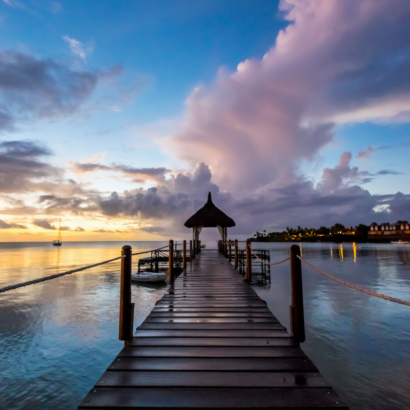 Mauritius Island Dream Sunset by Mlenny, 12" H x 12" W