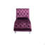 Chaise longue d'intérieur en velours capitonnée à boutons et rembourrée avec coussin pour le bureau de la chambre à coucher (velours mauve)-214201034