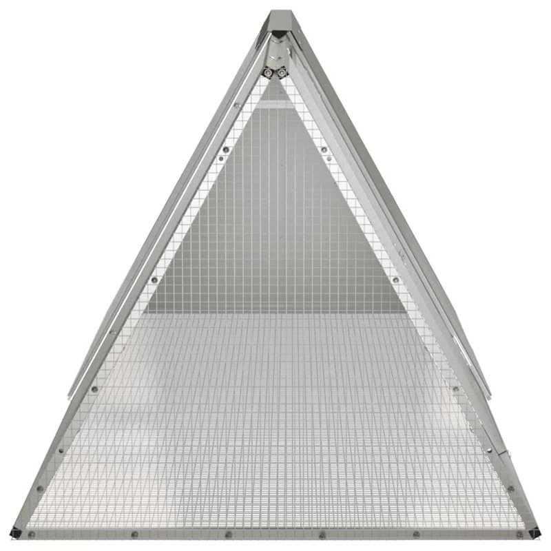  Rabbit Cage Galvanised Steel, 71cm H x 201.5cm W x 80.5cm D, Grey