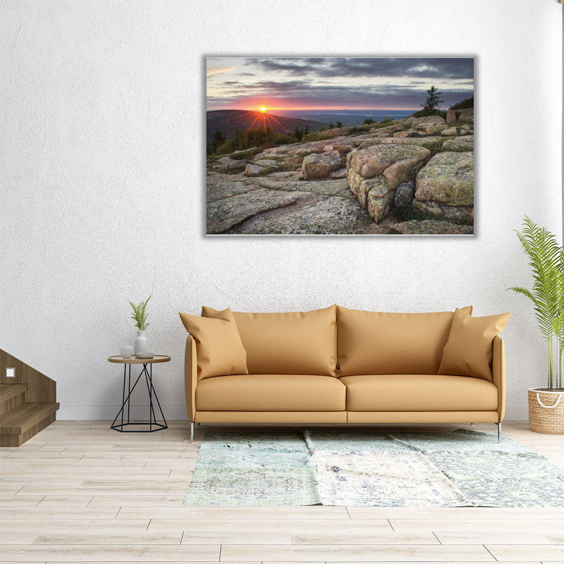 «Acadia National Park Sunset», reproduction d'art sur toile, H 20 po x l 30 po