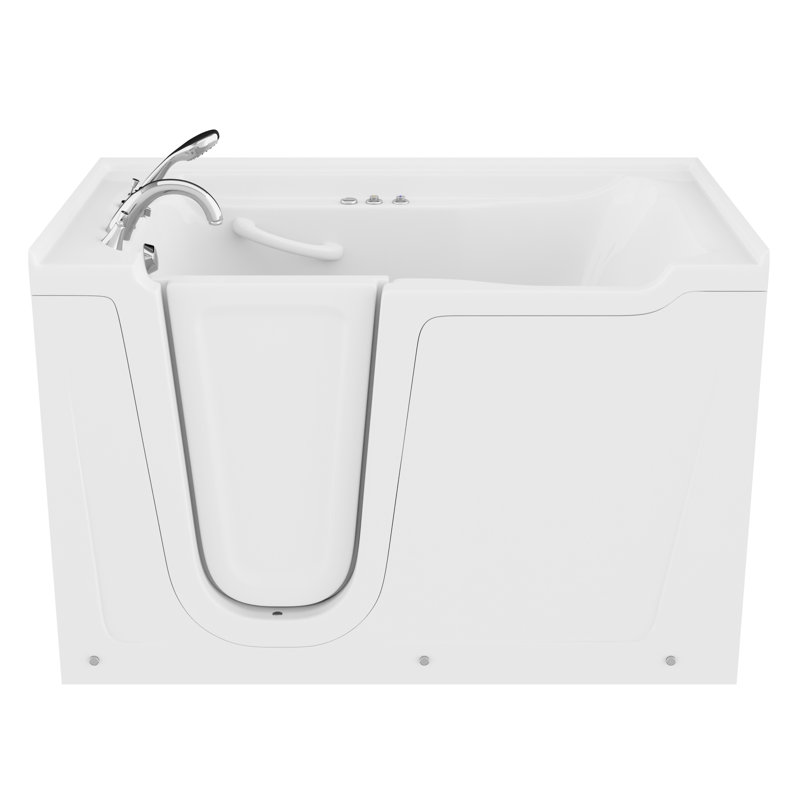 Therapeutic Tubs 36 in. x 60 in. Left Drain Quick Fill Walk-In Whirlpool Tub with Powered Fast Drain in White, Left