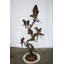 Statue bronze Huit perroquets debout sur un arbre de la collection Nifao 33 po x 24 po x H 66 po
