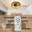 Chatrin 20" Handwoven Boho Rattan Caged Reversible Ceiling Fan With Light Kit And Remote Control