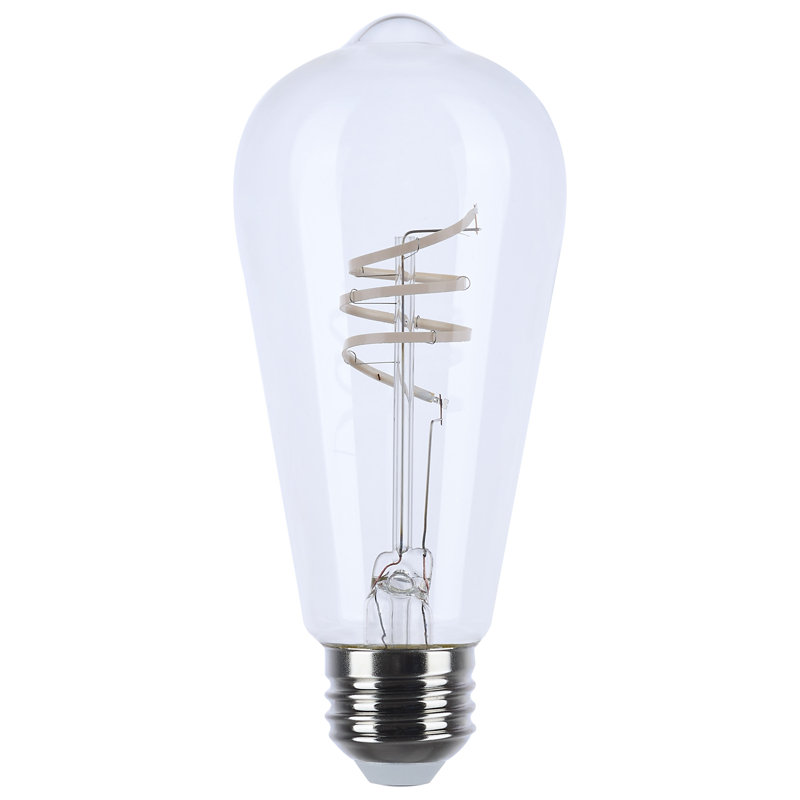 6 Watt LED - Flex Gray Coil Filament - ST19 - Medium Base - 2700K CCT - Clear - 120 Volt