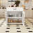 80-Inch Expandable Kitchen Island With Dining Table, Countertop With Power Outlet, Mobile Storage Cart With Cabinet & 2 Drawers, Kitchen Prep Table