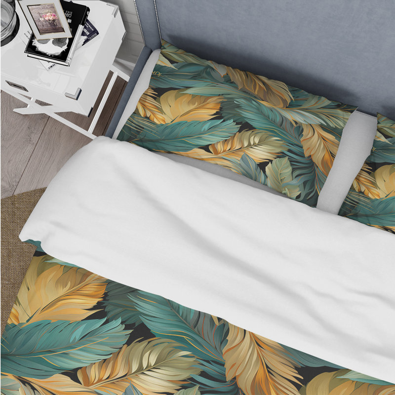 Literie Mirage Radiance, Housse de couette pour grand lit et 2 taies décor