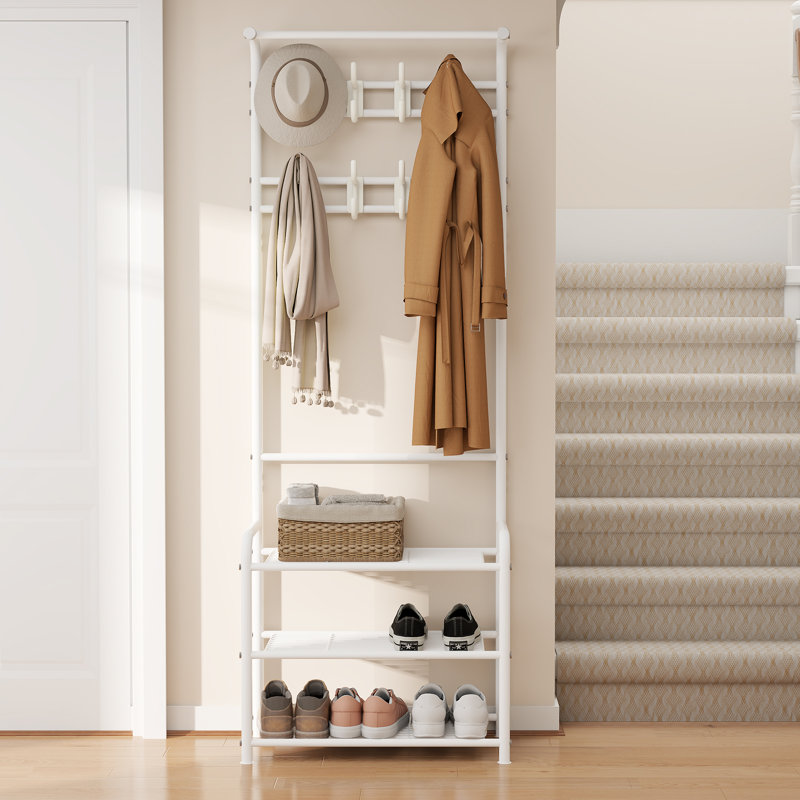 9 Pair Shoe Rack, White
