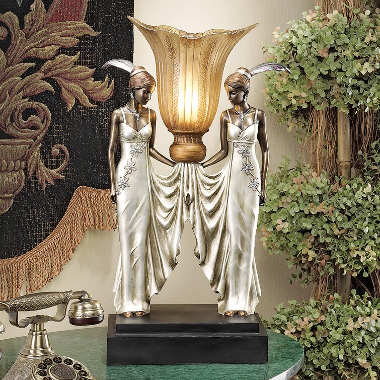 Peacock Maidens Illuminated Figurine
