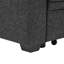 Canapé modulaire 76,5 po en mélange de lin à 3 places avec lit escamotable, rangement pour chaise longue réversible, conception, coussins en mousse mi-ferme, noir anthracite, assise facile à assembler, rapide