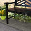 Banc d'extérieur, banc de jardin, banc de patio en bois pour jardin, pelouse, porche, cour, entrée de travail