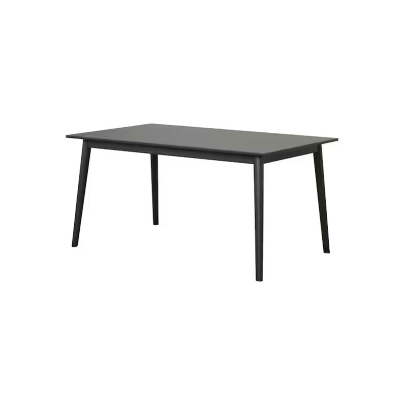 Baylee Rectangular Dining Table, Straight Legs, 60 Inch Wood Top, Black