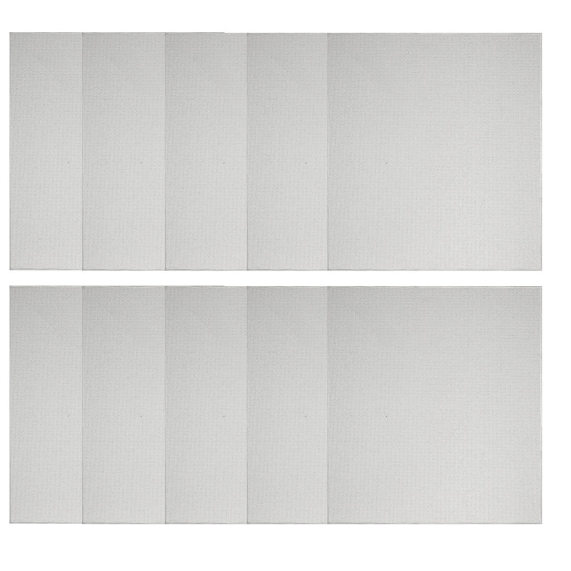 Ensemble de tapis géométriques touffetés géométriques ivoire, Carré 2 pi