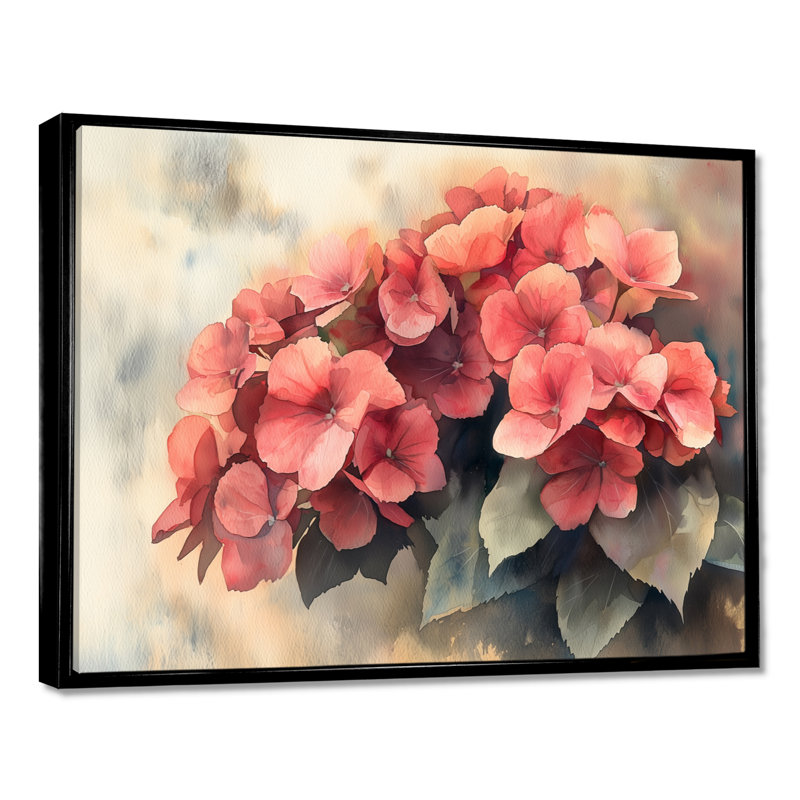 Jaalen - Floral Wall Art, H 16 po x l 32 po, Picture Framed Print, Black