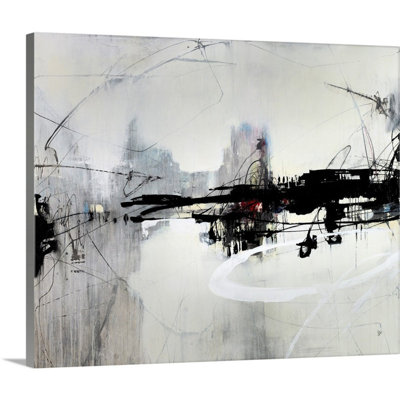 « distante harbor », peinture sur toile, H 20 po x l 24 po x p 1,25 po, Toile tendue