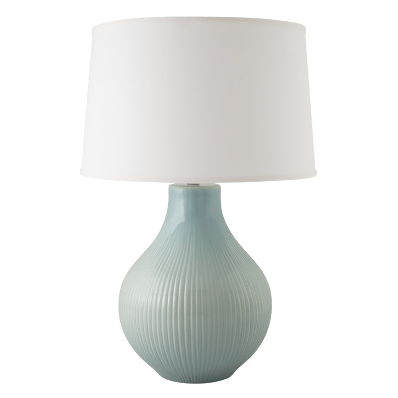 Erich Ceramic Table Lamp, Gloss Mist