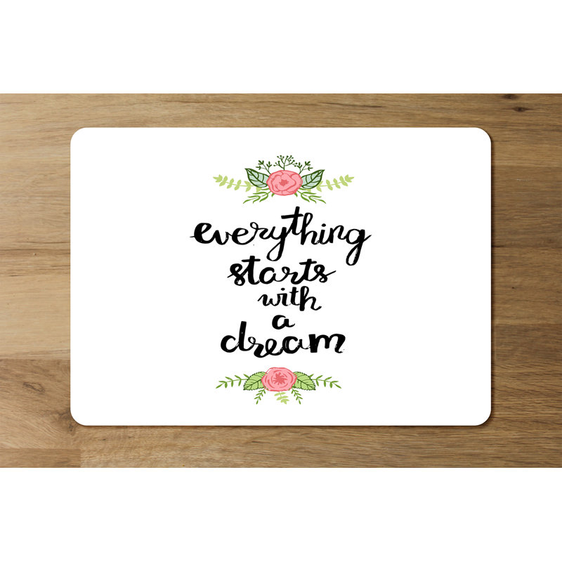 Kaitlan Polyester-Coated Hardboard No Pattern Rectangle Placemat