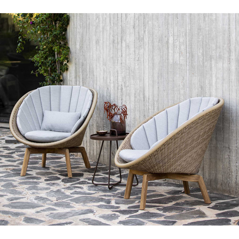 Outdoor Dining Armchair, Natural, Taupe