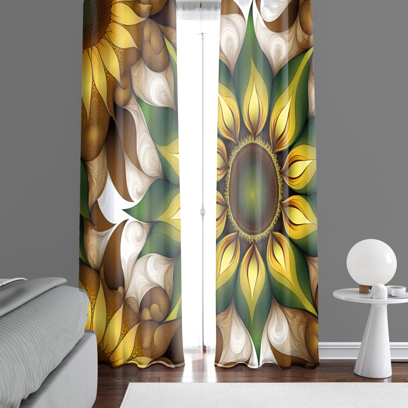 Paire de rideaux semi-transparents en polyester Guydra, L 40 po x L 82 po