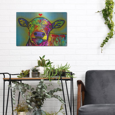 Luxe Metal Art 'Baby Moo' By Dean Russo Metal Wall " Baby Moo " by Dean Russo