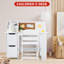 Ensemble de bureau et chaise pour enfants avec rangement, bibliothèque et babillard-755654517