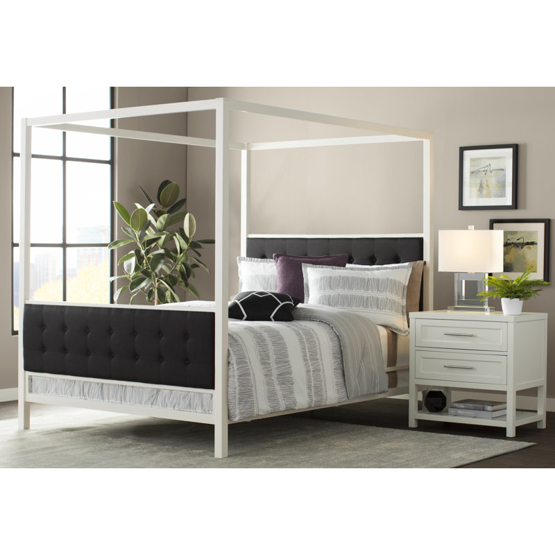Ziggy Full/Queen White and Gray Cotton Reversible Comforter Set