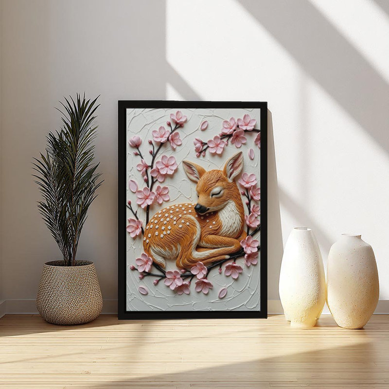 Toile, art mural, chambre de bébé fauve endormi, impression sur affiche rétro, 24 po x 36 po