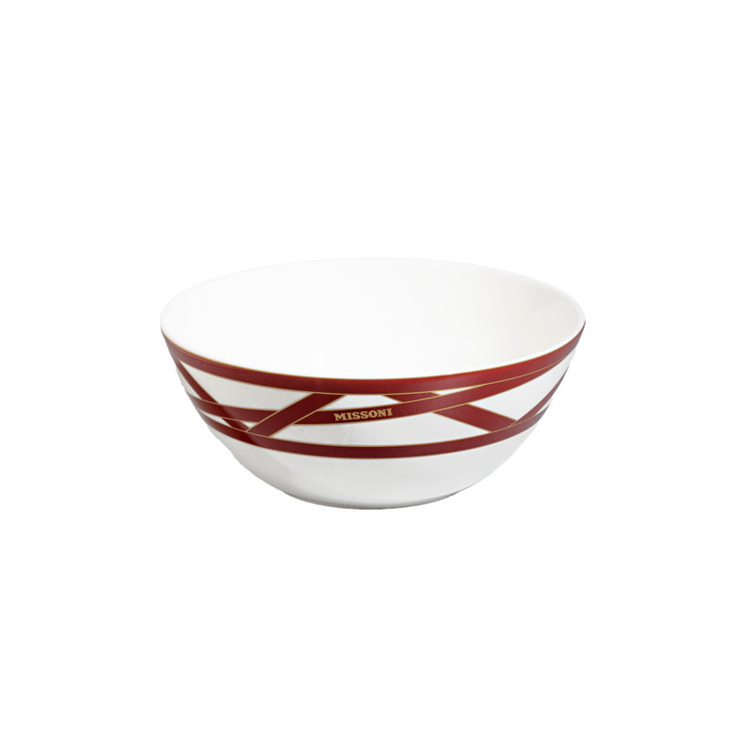 Ensemble de 2 bols à soupe Missoni Nastri Bordeaux Diam. H 5,8 po x H 2,4 po, 2, Rouge