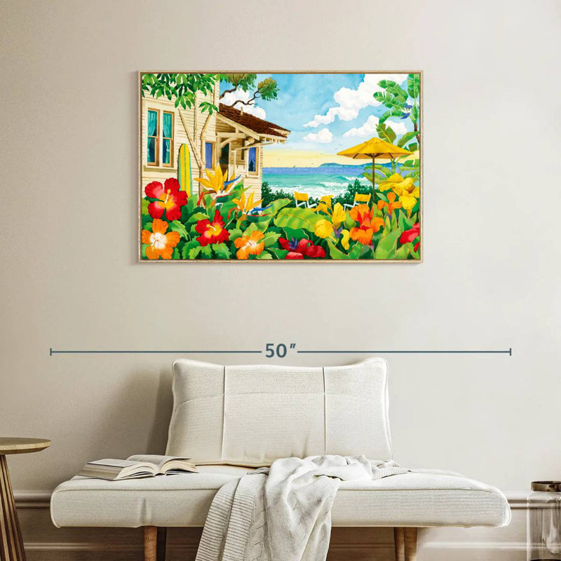 The Good Life, Cadre flottant en bois naturel, 37 po x 25 po