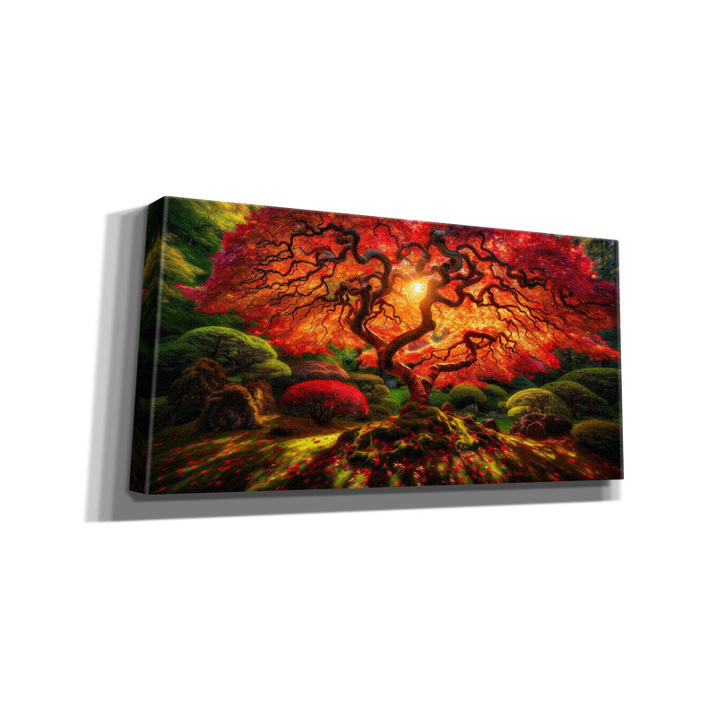  «Fire Garden» par Rich Monet, art mural sur toile, 40 po x 20 po