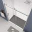 Porte de douche en verre, porte coulissante, avec verre trempé de 5/16 po-121415787