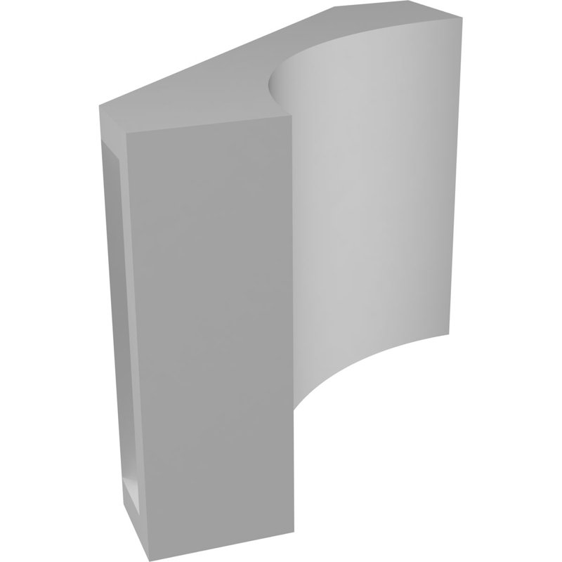 Attelle de genou en PVC de qualité architecturale 5 po x P 6 po x H 6 po Westlake, H 6 po x l 5 po x P 6 po