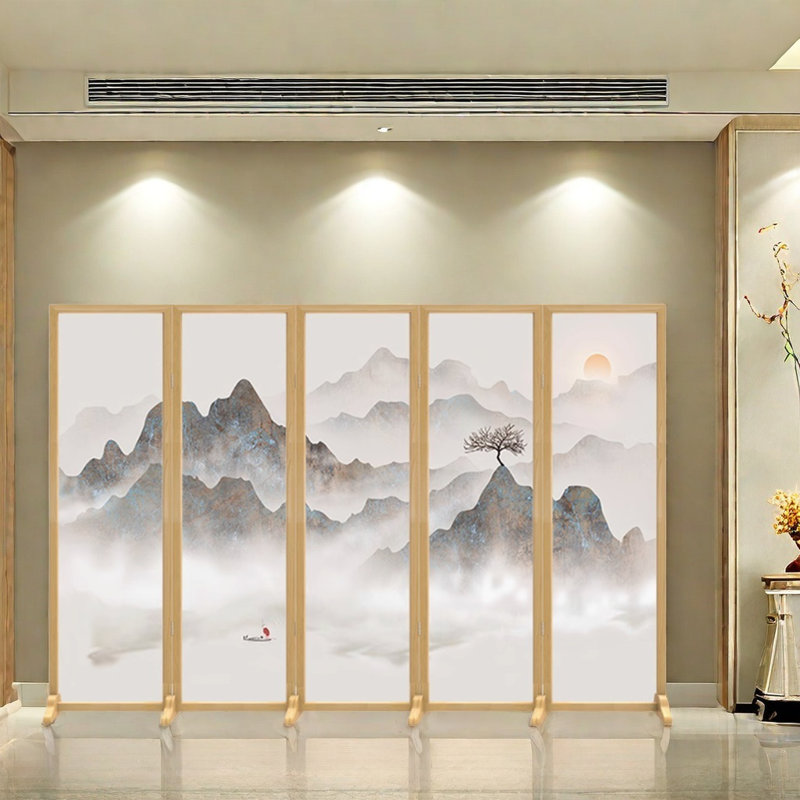 Elegant Folding Screen, 74.8" H x 98.42" W x 1.18" D