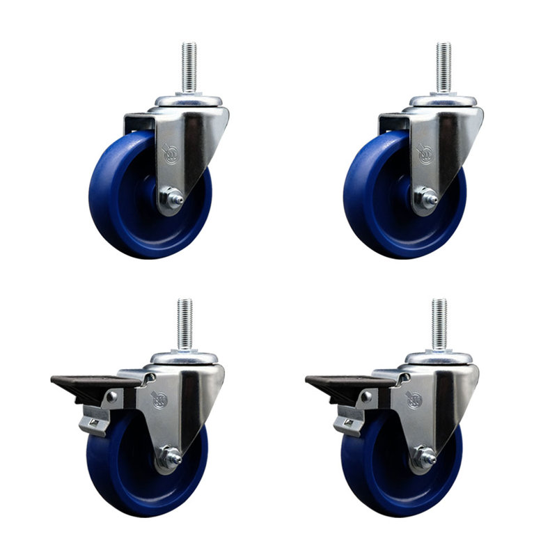 Roulettes de service pivotantes en poly