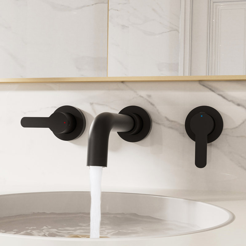 Wall Mounted Optional 2-handle Bathroom Faucet