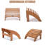 Repose-pieds de jardin de style avec repose-pieds en bois toutes saisons à finition brune pour jardin, patio, terrasse