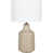 Base beige / abat-jour blanc