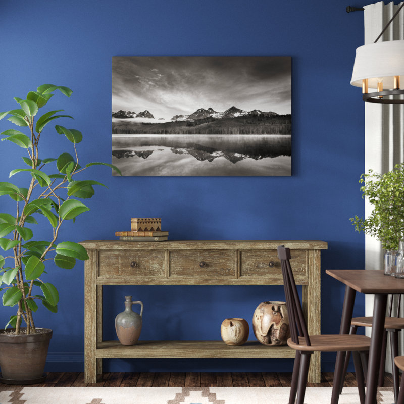 Little Redfish Lake at Sunrise 1 Piece Wall Art on Canvas, 81cm H x 122cm W x 3.8cm D