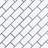 Silica White Subway 11 in. x 12 in. Glossy Porcelain Mosaic Floor and Wall Tile