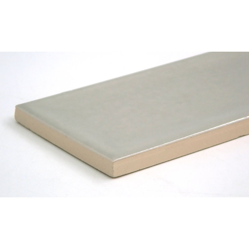 Raku Charcoal 3 in. x 12 in. Glossy Ceramic Wall Tile (6.05 sq. ft./Case), Silver