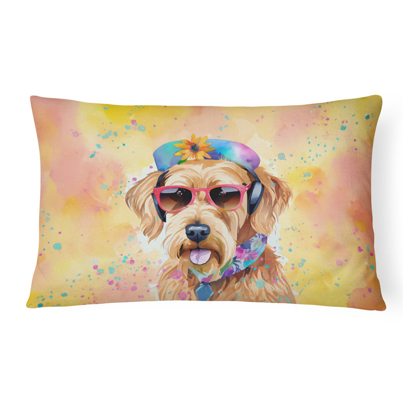 Coussin décoratif Airedale Terrier Hippie Dawg
