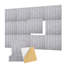 Acoustic Panels 12-Pack Soundproof Wall Panels 12"X12"X0.4" Decorative Sound Panels High Density Sound Dampening Panels 3D Slat Wall Panels for Walls and Ceilings-436639158