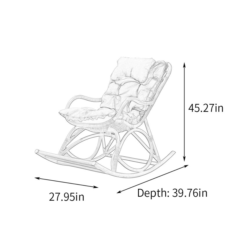 Chaise berçante Colb, Gris, Burlywood