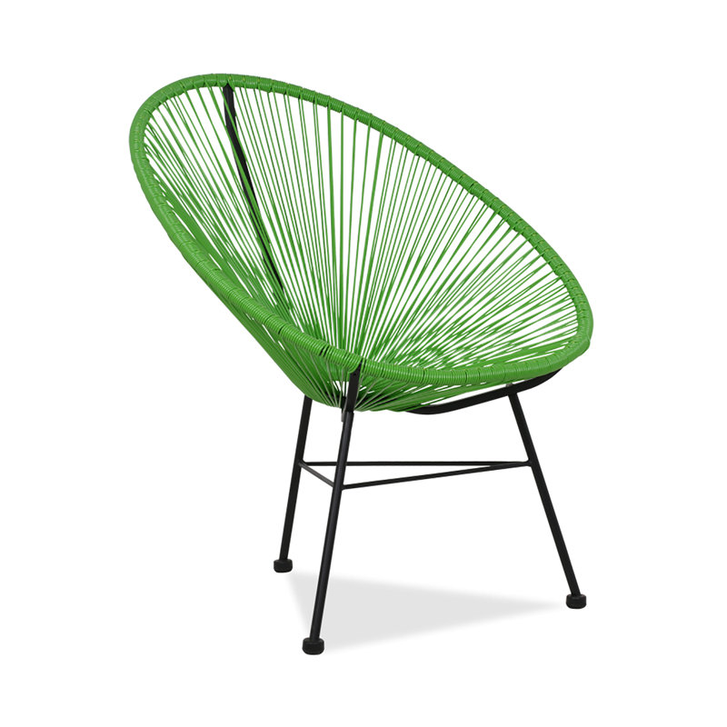 Dawud Outdoor Armless Lounge Chair, Green