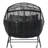54" W Indoor And Outdoor 2 - Person PE Wicker Egg Chair With Cushions, Oversized Patio Chair For Garden Balcony Porch Backyard-2084834195