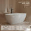 Baignoire de trempage autoportante blanche en acrylique 51 "x 27,5" avec trop-plein et bonde escamotable pour salle de bain MonBlari-120392934-124541409