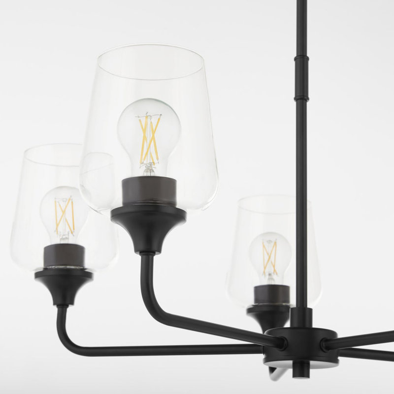 Ahren Chandelier, Matte Black