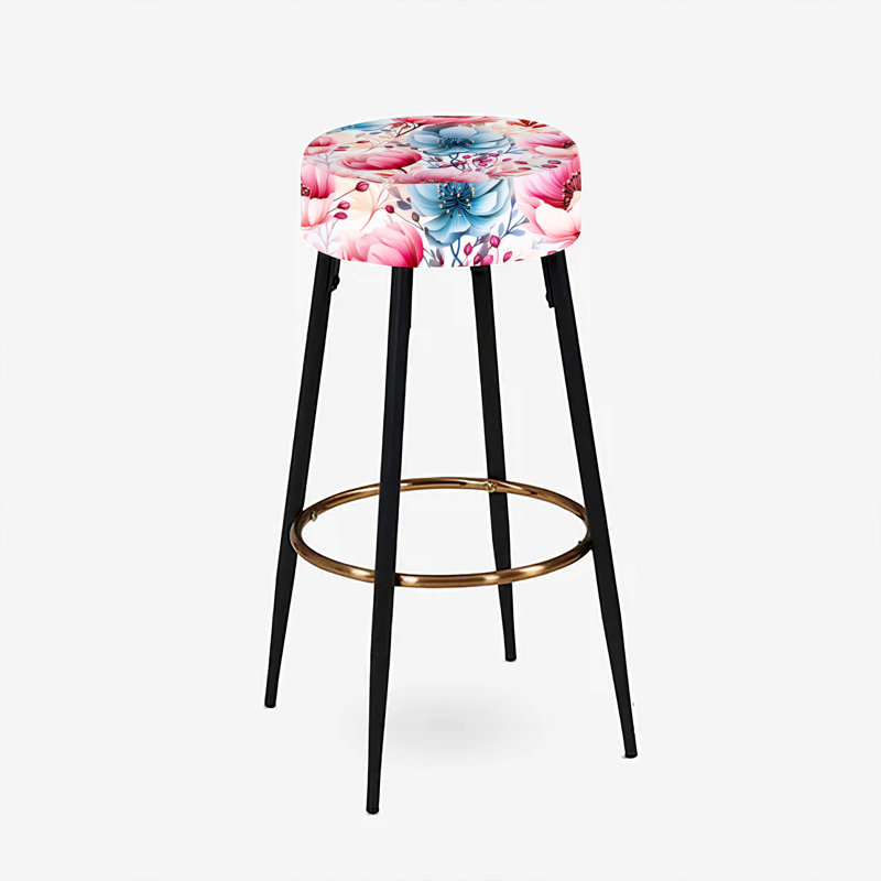 Ensemble de 2 tabourets de bar Watercolor Pastel Dreams Garden - Floral