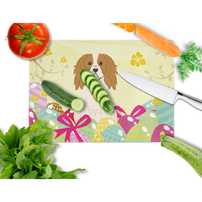 The Holiday Aisle Saroyan Glass Cavalier Spaniel Cutting Board